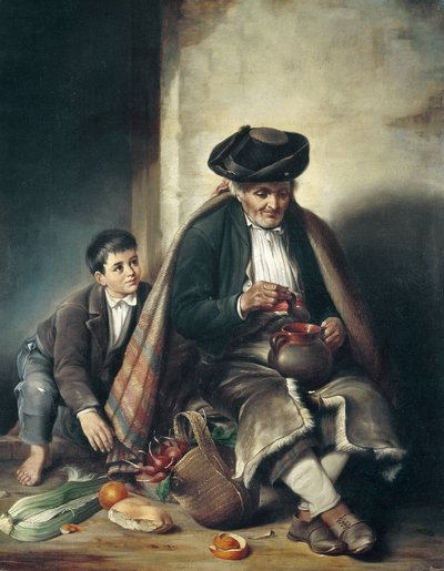Man and boy by Spanish School
