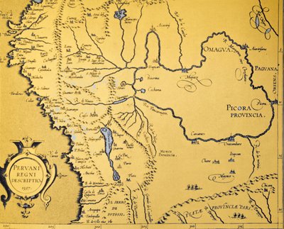 Map of Spanish Viceroyalty of Peru by Spanish School