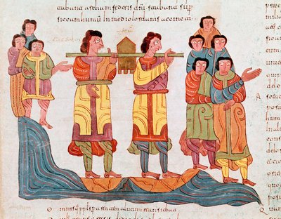 Mozarabic Art: Transport of the Holy Ark of the Covenant to Jerusalem by Spanish School