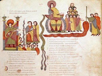 The Plagues: Water Turned into Blood, Page from a Mozarabic Bible by Spanish School