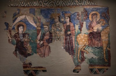 Mural Origin of the church iglesia de la Asuncion de María en Navasa (Huesca). Ca 1200 by Spanish School
