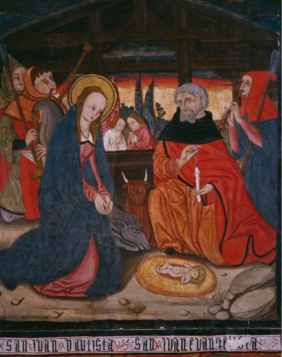 Nativity, panel from the Church San Andres of Tortura by Spanish School