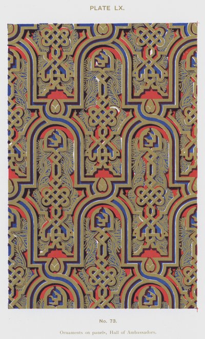 Ornaments on panels, Hall of Ambassadors by Spanish School