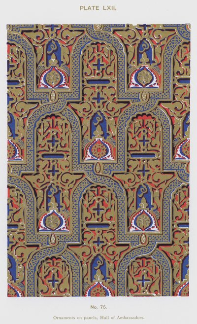 Ornaments on panels, Hall of Ambassadors by Spanish School