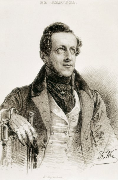 Portrait of Angel de Saavedra y Ramirez Baquedano, Duke of Rivas by Spanish School