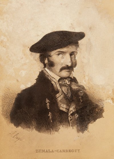 Portrait of Tomas Zumalacarregui (1788-1835), character from the Spanish Campaign or War of Independence and First Carlist War by Spanish School