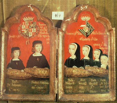 Portraits of the children of Philip I (1478-1506) The Handsome and Joanna 