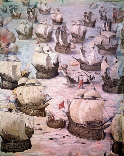 Regatta of Spanish Galleons During an Expedition to the Azores in 1582 by Spanish School