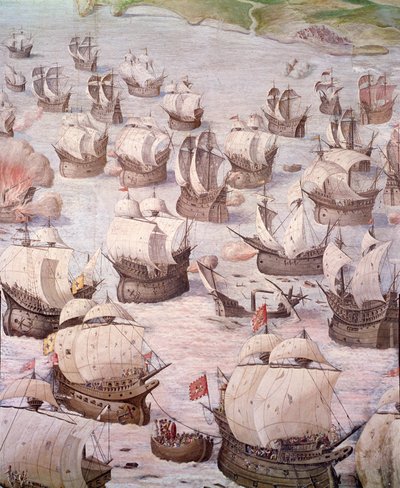 Regatta of Spanish Galleons During an Expedition to the Azores in 1582 by Spanish School