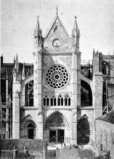 Restoration of the Cathedral of Leon, Spain by Spanish School