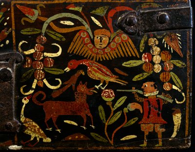 Scene depicting Spanish hunter and indian motifs (detail) by Spanish School