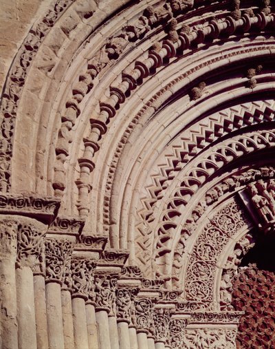 Sculptural detail from the facade of the main portal by Spanish School
