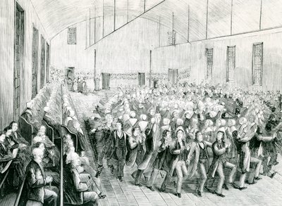 Shaker meeting in New Lebanon, New York by Spanish School