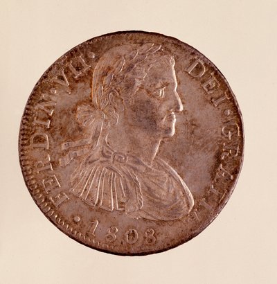 Silver Coin from Spain: Reign of Ferdinand VII by Spanish School