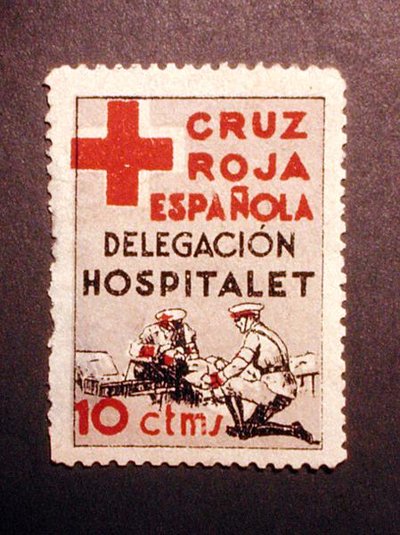Stamp commemorating the Spanish Red Cross (the hospital delegation) by Spanish School