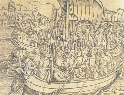The Discovery of the New World by Christopher Columbus, illustration from 