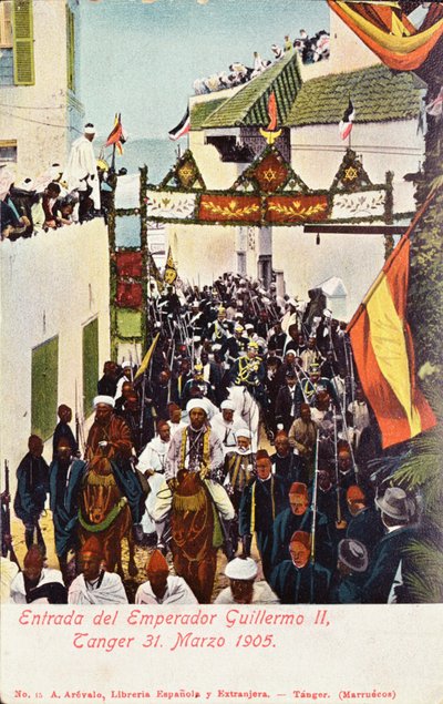 The Entry of Kaiser Wilhelm II into Tangiers, 31st March 1905 by Spanish School
