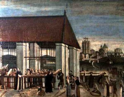 The Fish Market (detail) by Spanish School
