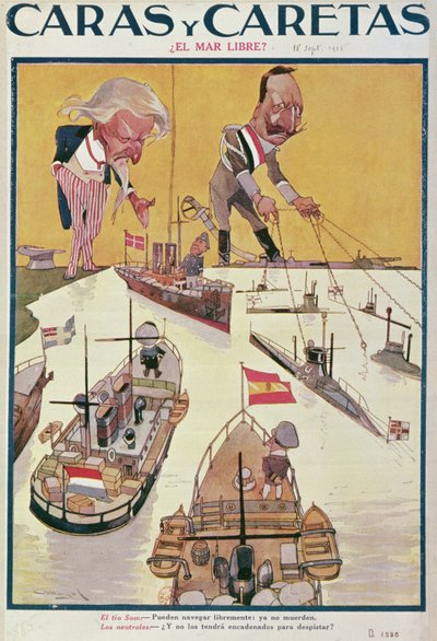 The Kaiser and Uncle Sam at the Time of the 1st World War by Spanish School