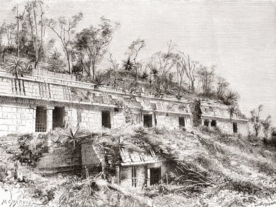 The Palace of the Masks at Kabah by Spanish School