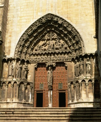 The Portada del Sarmental, south transept, c.1235 by Spanish School