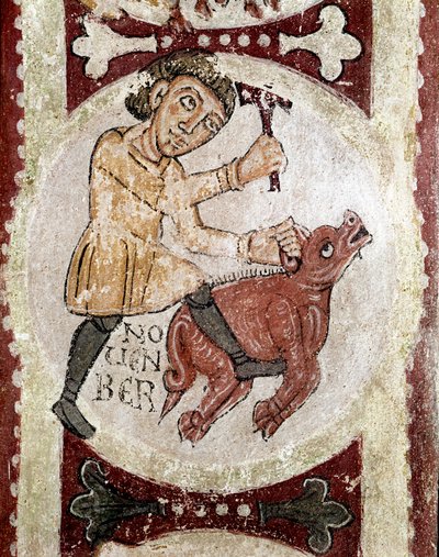 The Cycle of the Months: November (Pig Slaughtered) (detail) by Spanish School