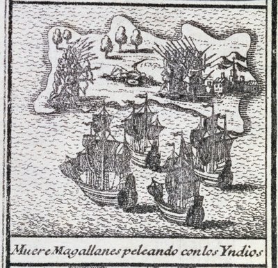 The Death of Magellan in a Battle with the Indians by Spanish School
