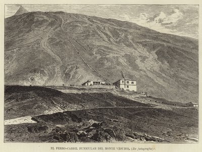 The Funicular Railway of Mount Vesuvius by Spanish School