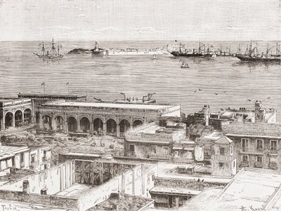 View of Veracruz and the San Juan de Ulúa Fort by Spanish School