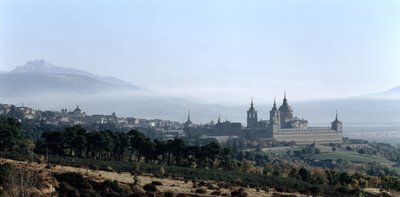 View of the Monasterio de San Lorenzo de El Escorial by Spanish School