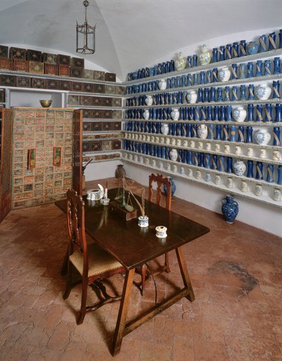 View of the Pharmacy by Spanish School