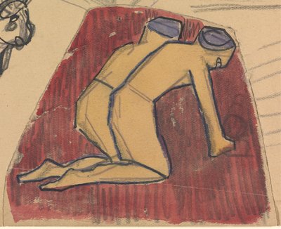 Cave of the Golden Calf: Kneeling Figures by Spencer Frederick Gore