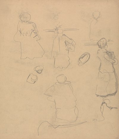 Cave of the Golden Calf: Studies of a Woman in a Coat and Hat by Spencer Frederick Gore