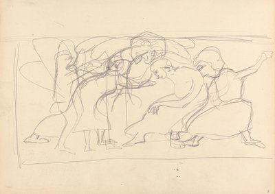 Cave of the Golden Calf: Study for Decorative Panel, Worshippers by Spencer Frederick Gore