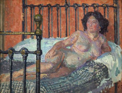 Nude on Bed, c. 1910 by Spencer Frederick Gore