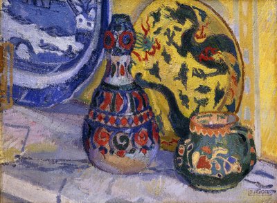 Still Life with Oriental Figures, 1913 by Spencer Frederick Gore