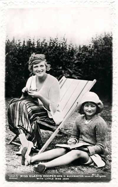 Gladys Cooper 1888-1971, English actress, with her daughter Joan, early 20th century by Sport and General