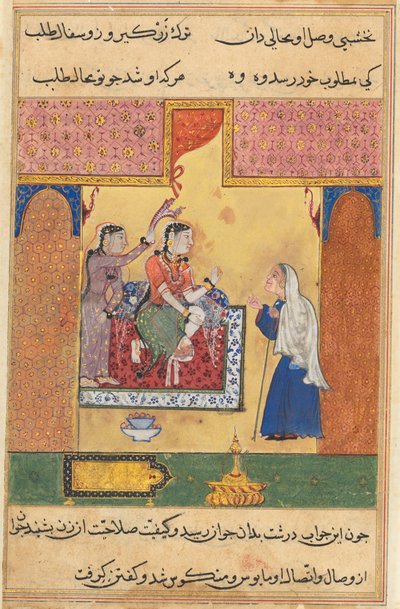 The old procuress conveys the young man