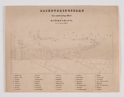 Copenhagen Seen from Nikolaj Tower, Orientation Sheet to the Northwest Part by Søren Henrik Petersen