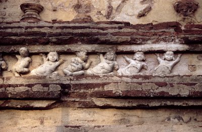 Relief Depicting Dwarves on the Exterior of the Thivanka Imaga House by Sri Lankan