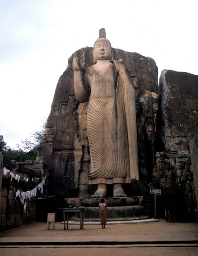The great Buddha of Avukana. Sri Lanka. 5th century by Sri Lankan School