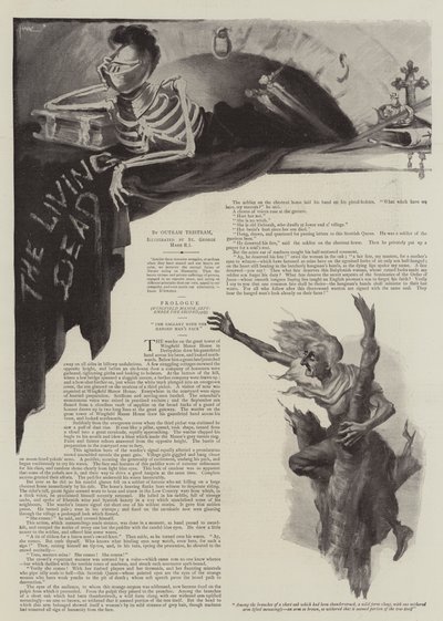 Illustration for The Living Dead, by Outram Tristram by St. George Hare