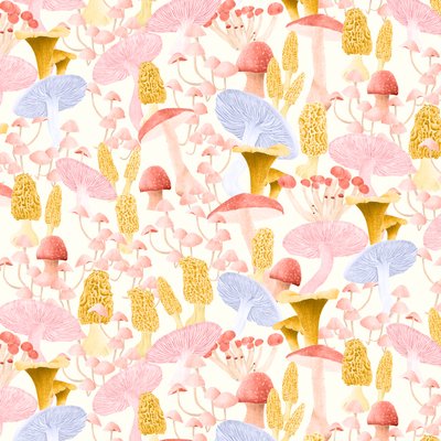 Mushroom Medley Pattern Light by Stacy Hsu