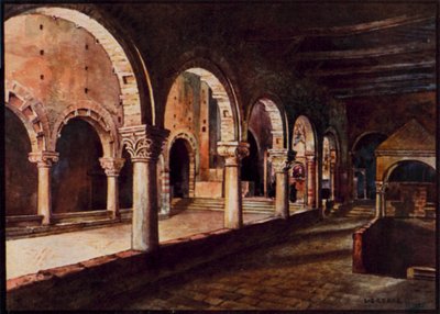 Italian Cathedrals: Toscanella, View Across the Nave of San Pietro by Stafford Leake