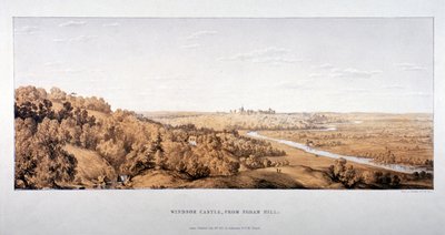 View of Windsor Castle from Egham Hill, Berkshire, 1851 by Standidge and Co