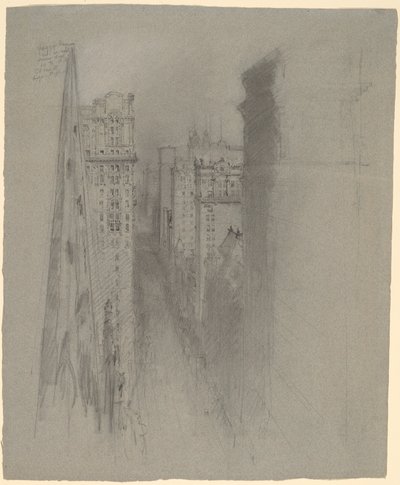 North on Broadway from Trinity Church by Stanford White