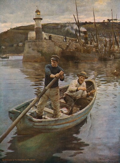 The Lighthouse Newlyn, Cornwall by Elizabeth Adela Stanhope Forbes