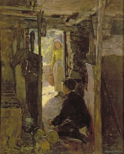At the Cottage Door by Stanhope Alexander Forbes