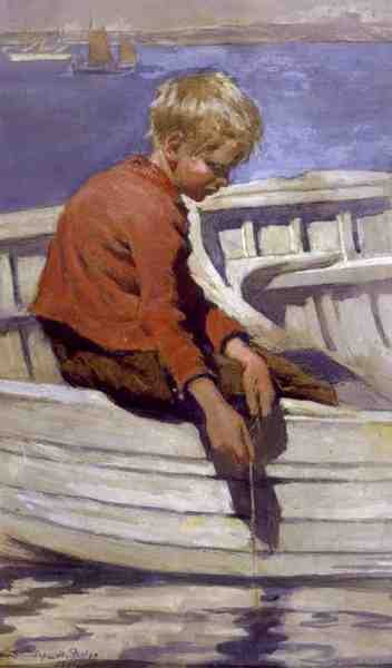 Boy Fishing by Stanhope Alexander Forbes