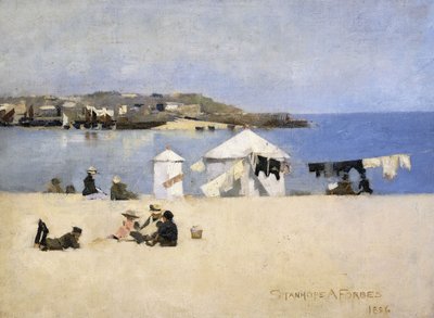 Children on the Beach, St. Ives by Stanhope Alexander Forbes